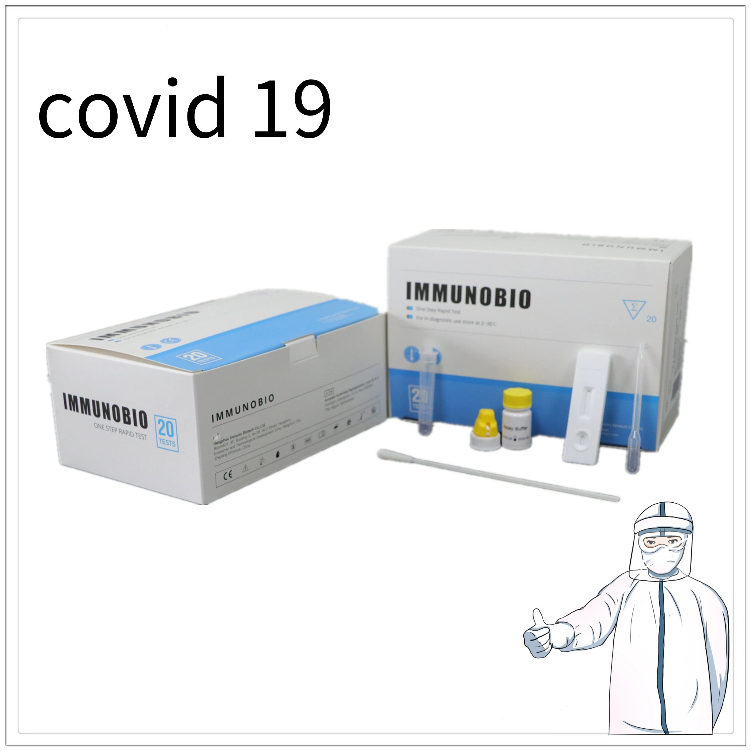 Kit de teste rápido de antígeno Immunobio SARS-COV-2 registrado como AUTOTESTES